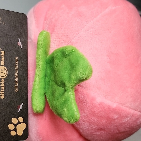 Pink Strawberry Giftable World Hypo Durable Lining Squeaker Stuffed Plush - Picture 8 of 9